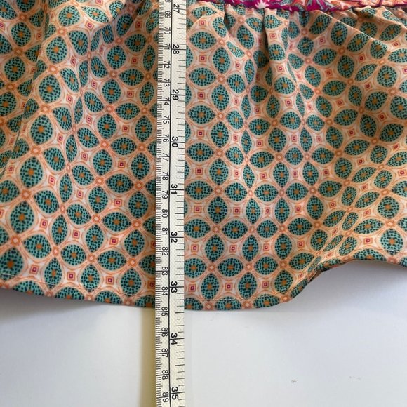 Motherhood Maternity Paisley Dress XL Off Shoulder Tie Sleeve Pink Knee Length - Picture 12 of 12